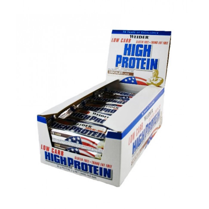 Weider - Low Carb High Protein Bar / 20 x 100g.