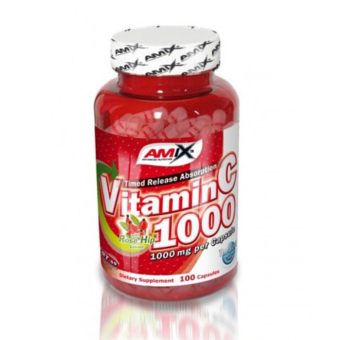Amix - Vitamin C (with Rose Hips) / 100caps x 1000mg.