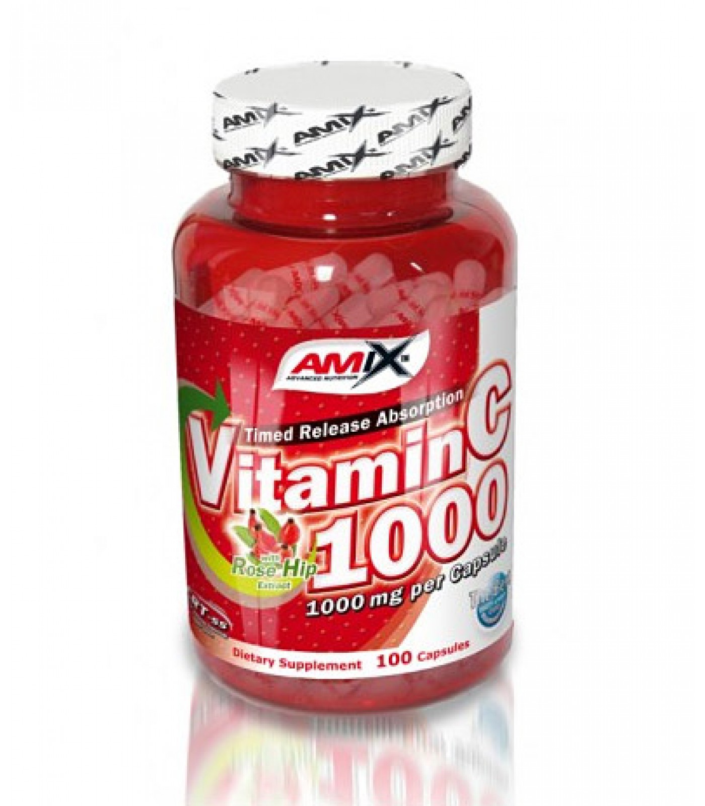 Amix - Vitamin C (with Rose Hips) / 100caps x 1000mg.