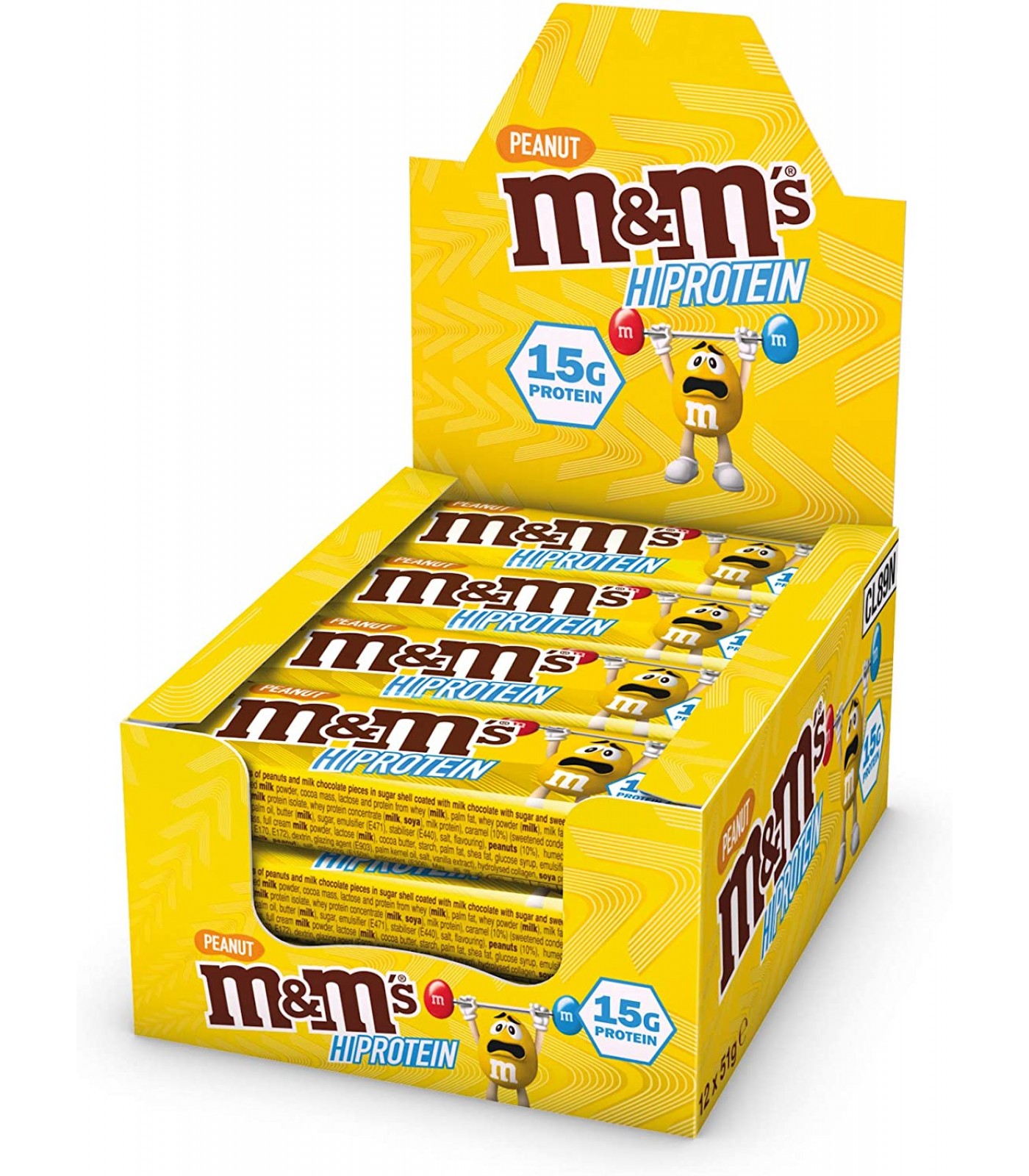 M&M's - M&M's HiProtein Bar / Peanut / 12 x 51g​