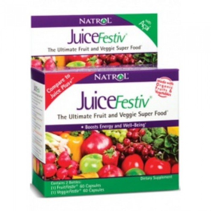 Natrol - JuiceFestiv (VeggieFestiv + FruitFestiv) / 2 x 60 caps