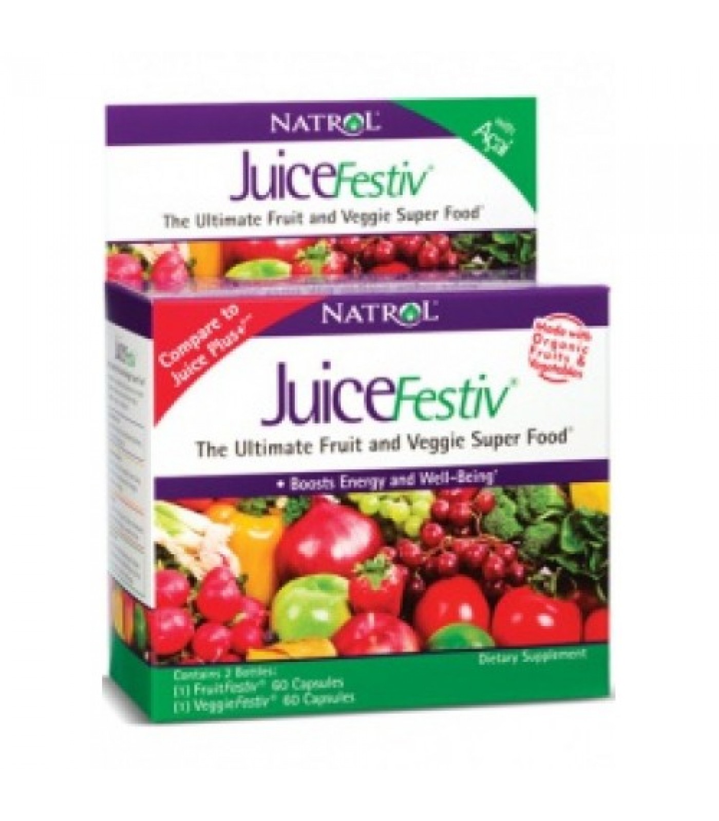 Natrol - JuiceFestiv (VeggieFestiv + FruitFestiv) / 2 x 60 caps