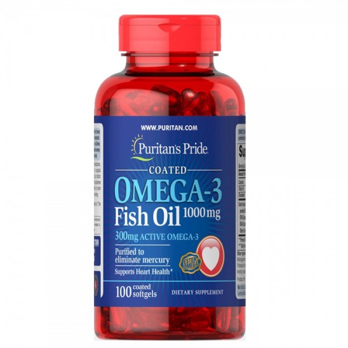 Puritan's Pride - Omega-3 Fish Oil / 1000 мг  -100 дражета​