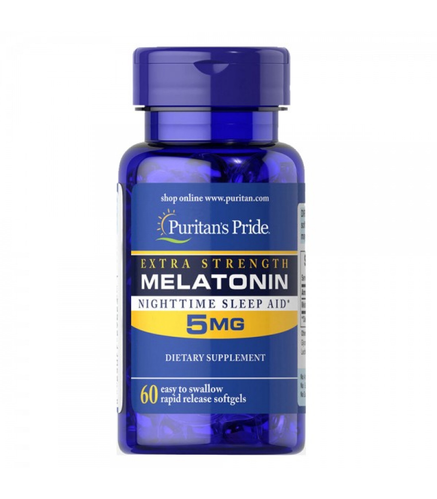 Puritan's Pride -  Extra strenght Melatonin 5mg / 60 таблетки​