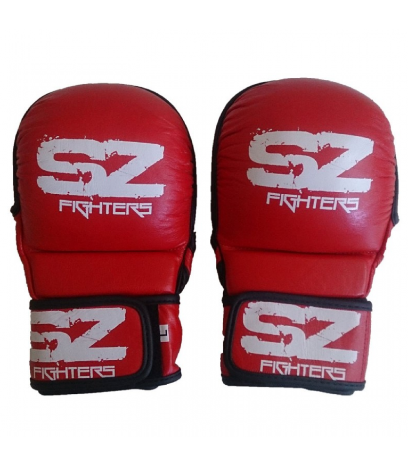 SZ Fighters - Аматьорски ММА ръкавици - Естествена кожа / Червени
