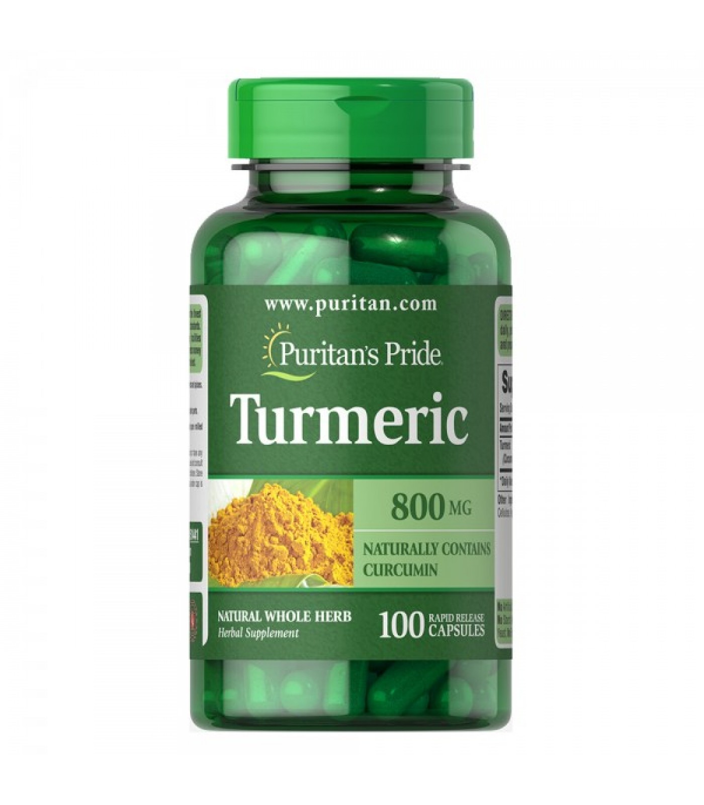 Puritan's Pride - Turmeric 800 мг / 100 капсули​