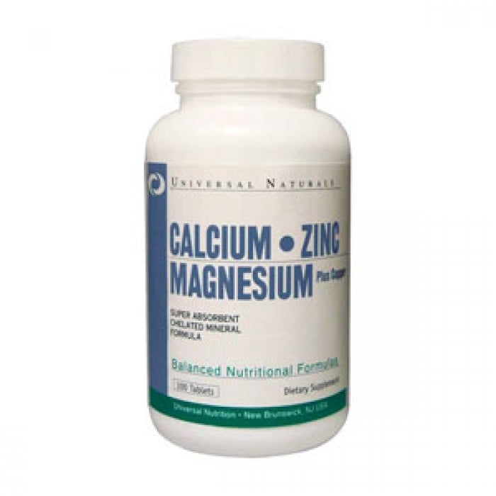 Universal Nutrition - Calcium Zinc Magnesium / 100 tab​