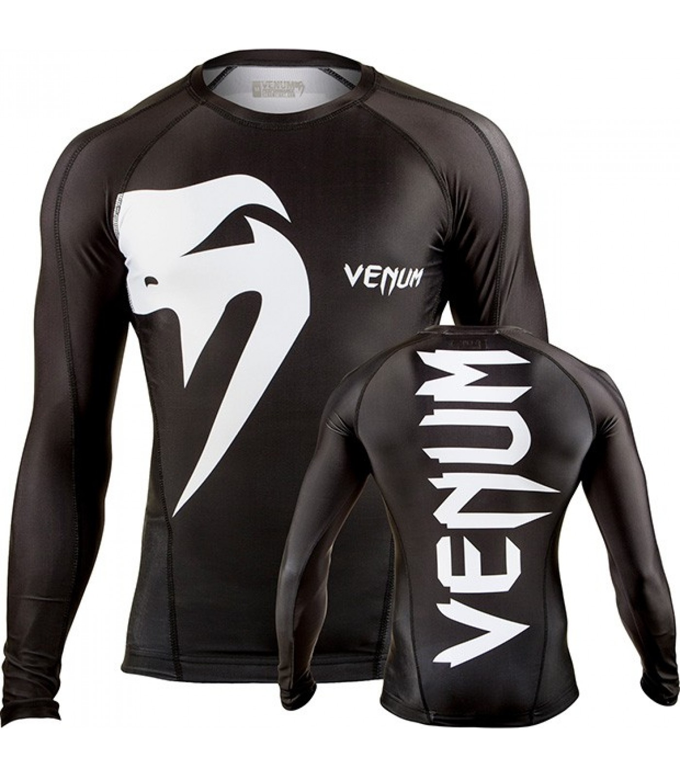 РАШГАРД - VENUM GIANT RASHGUARD - BLACK - LONG SLEEVES​