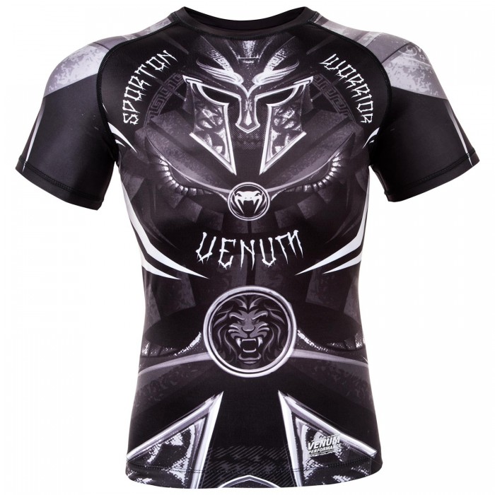 Рашгард - VENUM GLADIATOR 3.0 RASHGUARD - BLACK/WHITE - SHORT SLEEVES​