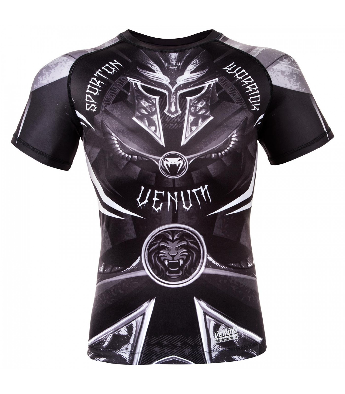 Рашгард - VENUM GLADIATOR 3.0 RASHGUARD - BLACK/WHITE - SHORT SLEEVES​