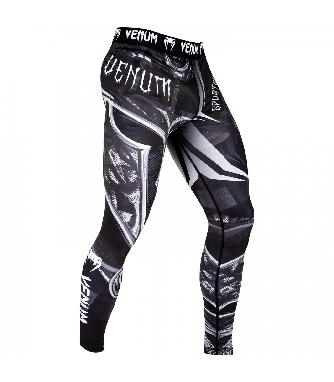 Тренировъчен клин с дълги крачоли - VENUM GLADIATOR 3.0 SPATS - BLACK/WHITE​