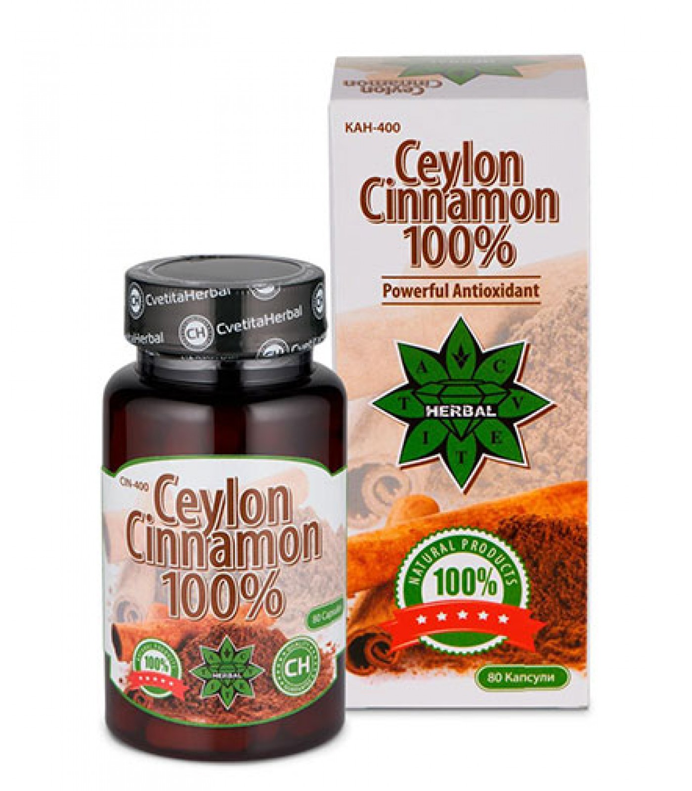 CVETITA HERBAL Ceylon Cinnamon / 80 Caps​