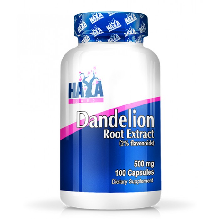 HAYA LABS Dandelion Root Extract (2% Flavonoids) 500mg / 100 Caps.