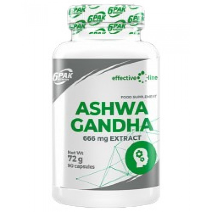 6PAK Nutrition - Ashwagandha 666 mg / 90 капсули, 90 дози