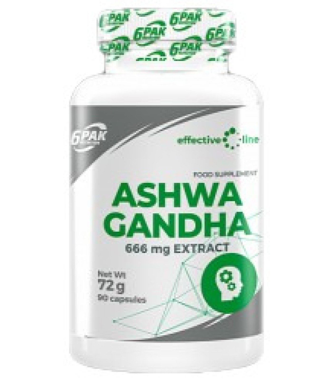 6PAK Nutrition - Ashwagandha 666 mg / 90 капсули, 90 дози