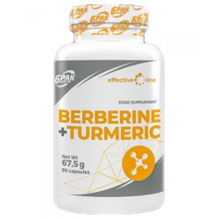 6PAK Nutrition - Berberine + Turmeric / 90 капсули, 90 дози