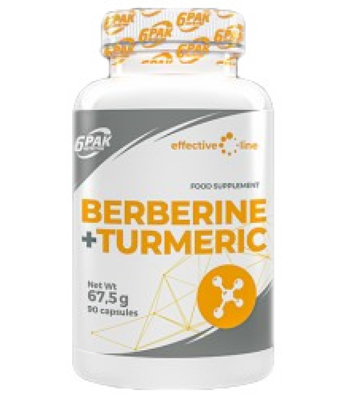 6PAK Nutrition - Berberine + Turmeric / 90 капсули, 90 дози