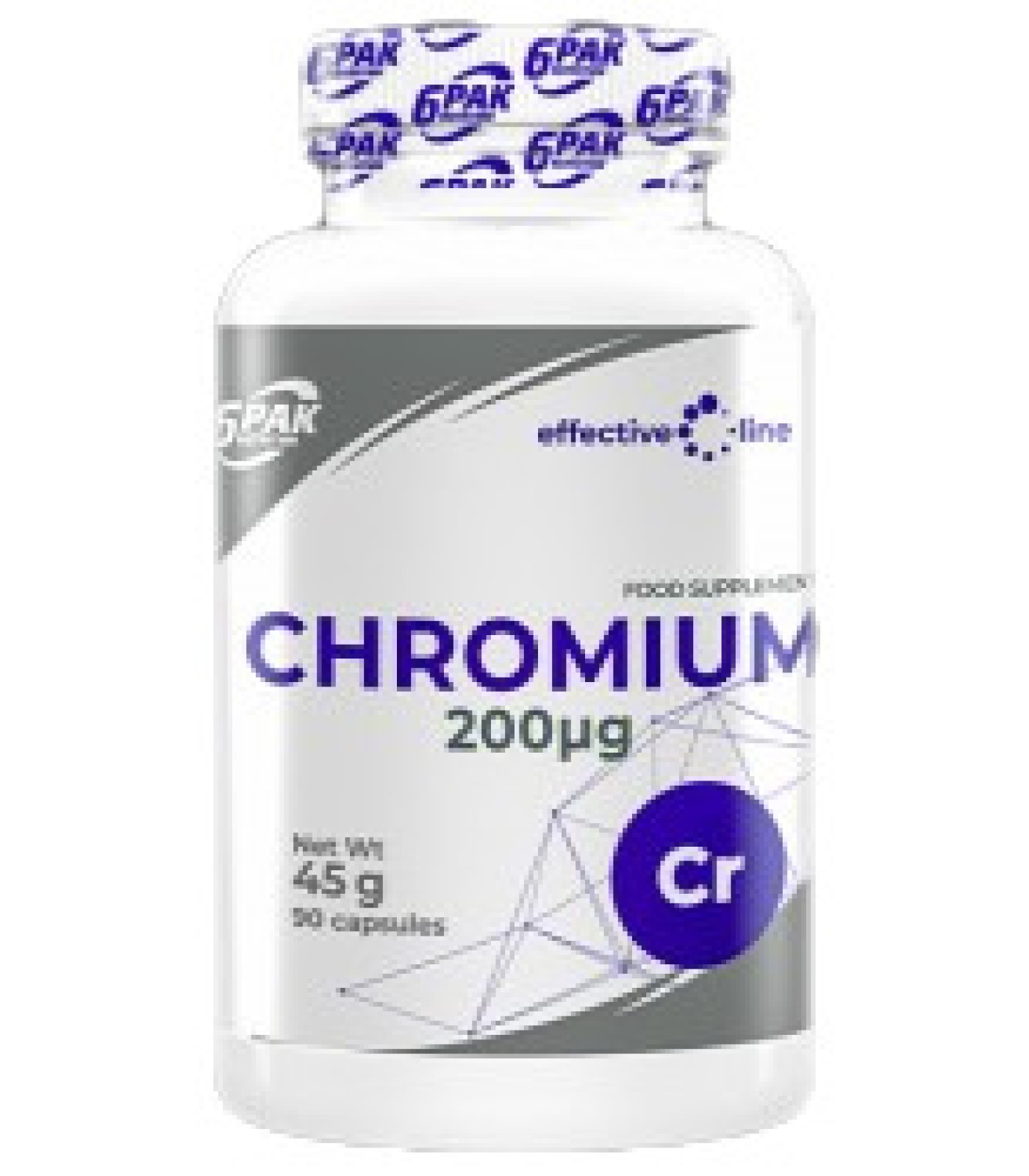 6PAK Nutrition - Chromium 200 mcg / 90 капсули, 90 дози