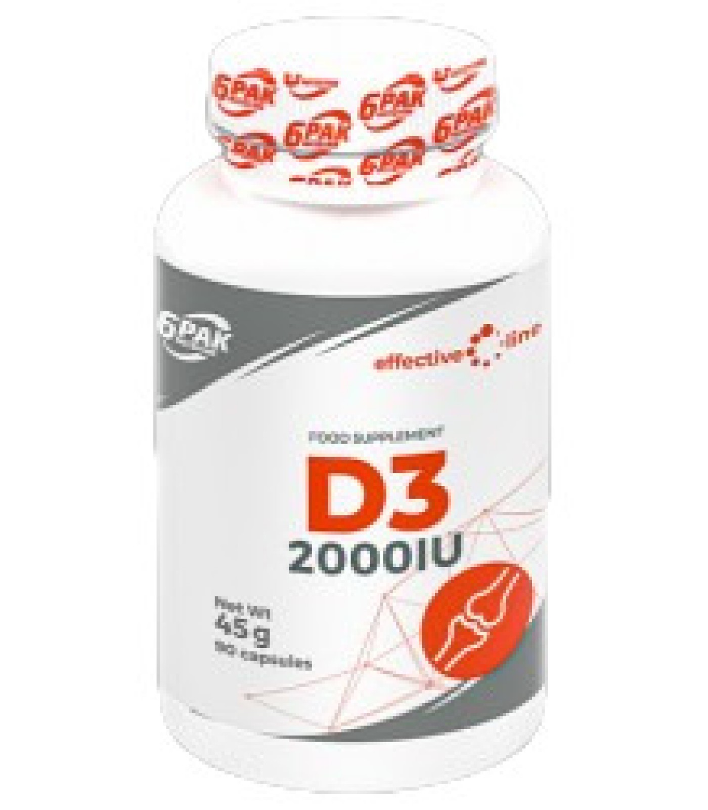 6PAK Nutrition - Vitamin D3 2000 IU / 90 капсули, 90 дози