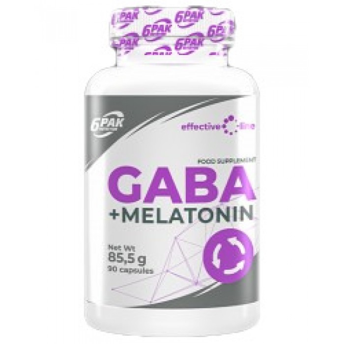 6PAK Nutrition - GABA + Melatonin / 90 капсули, 90 дози