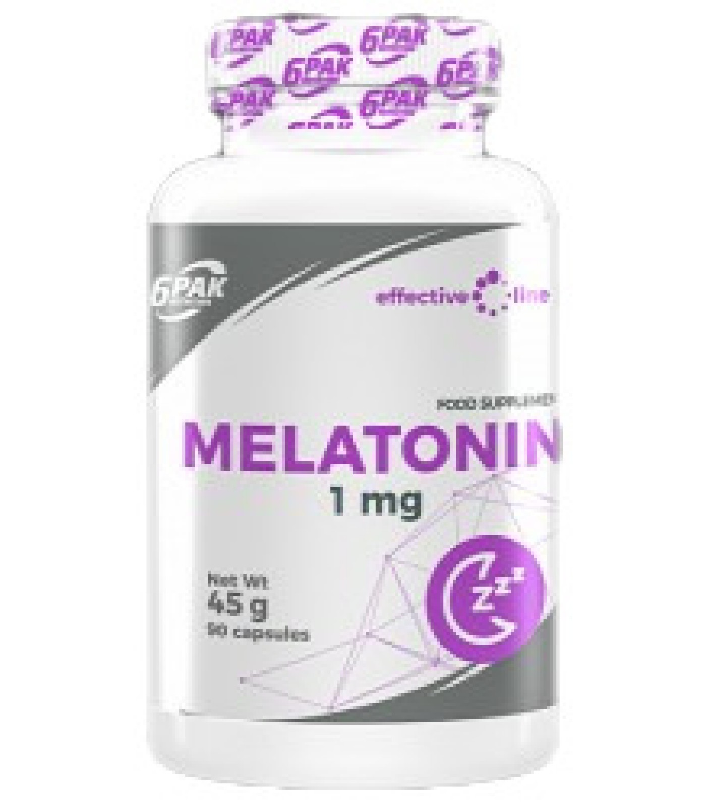 6PAK Nutrition - Melatonin 1 mg / 90 капсули, 90 дози