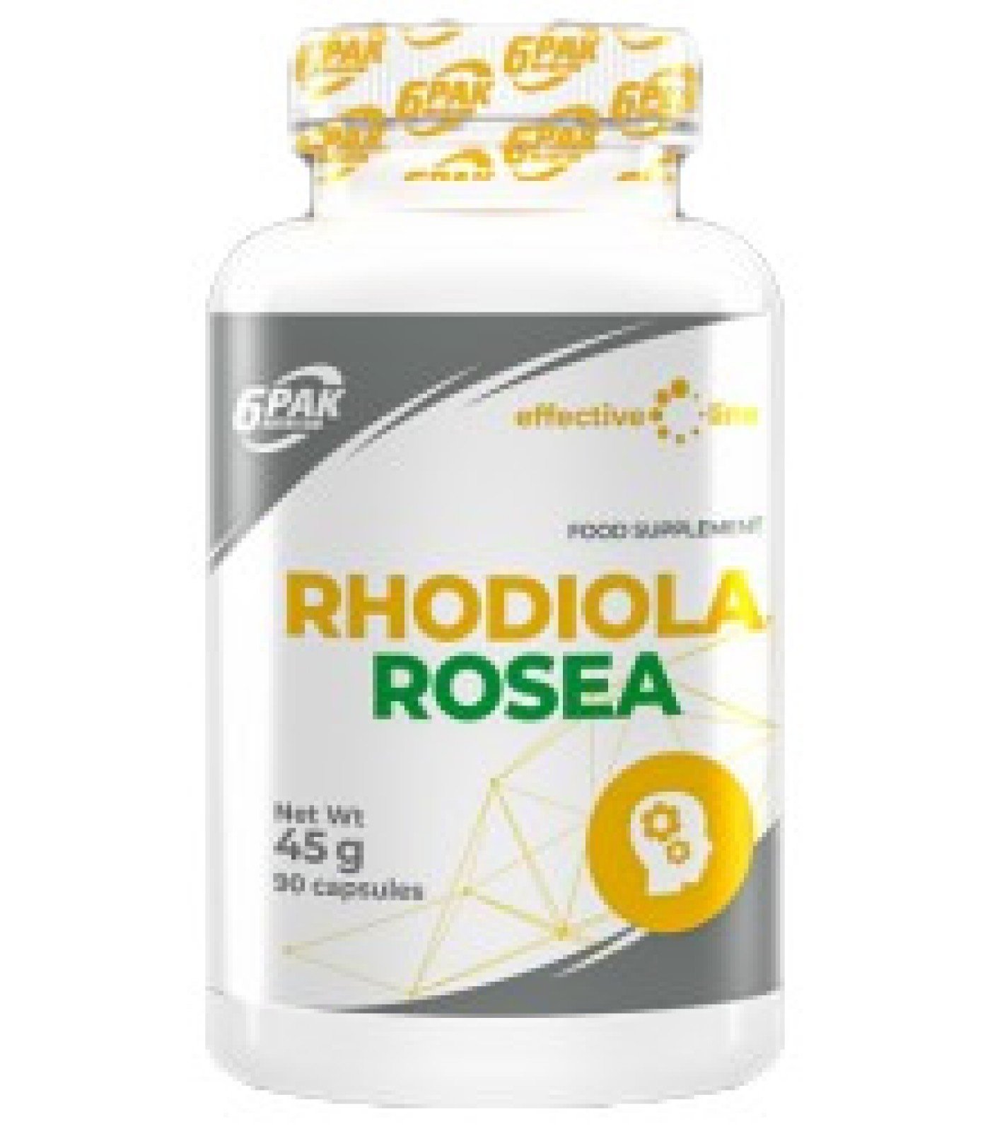 6PAK Nutrition - Rhodiola Rosea 100 mg / 90 капсули, 90 дози