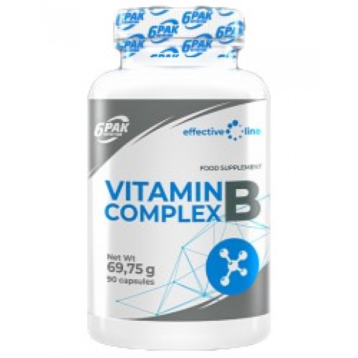 6PAK Nutrition - Vitamin B Complex / 90 капсули, 90 дози