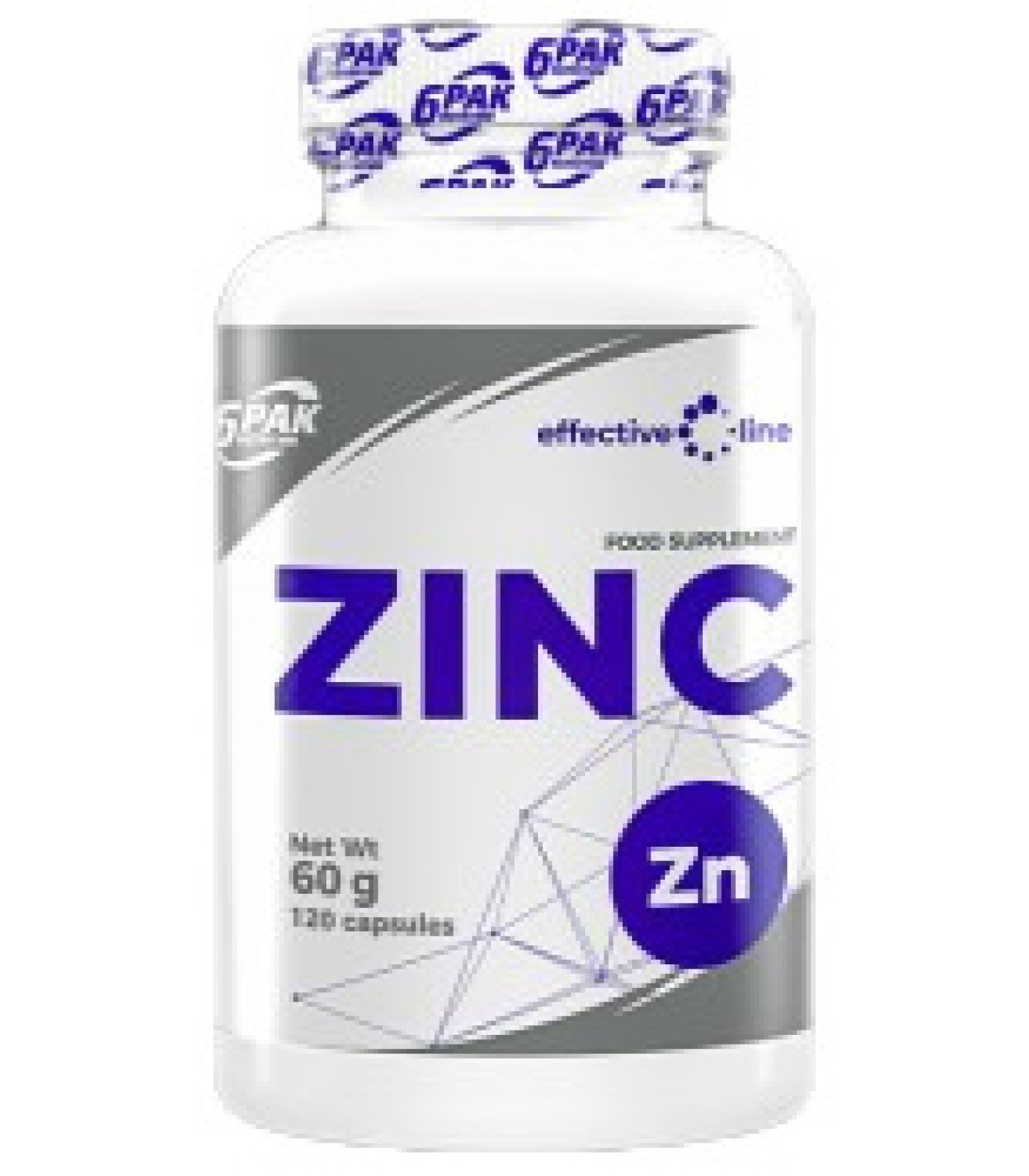 6PAK Nutrition - Zinc 15 mg / 120 капсули, 120 дози
