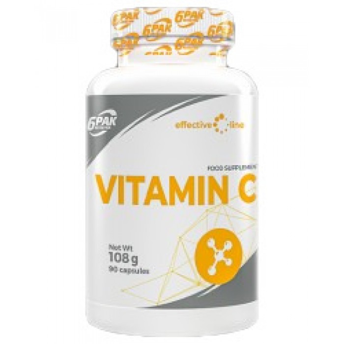 6PAK Nutrition - Vitamin C 1000 mg / 90 капсули, 90 дози