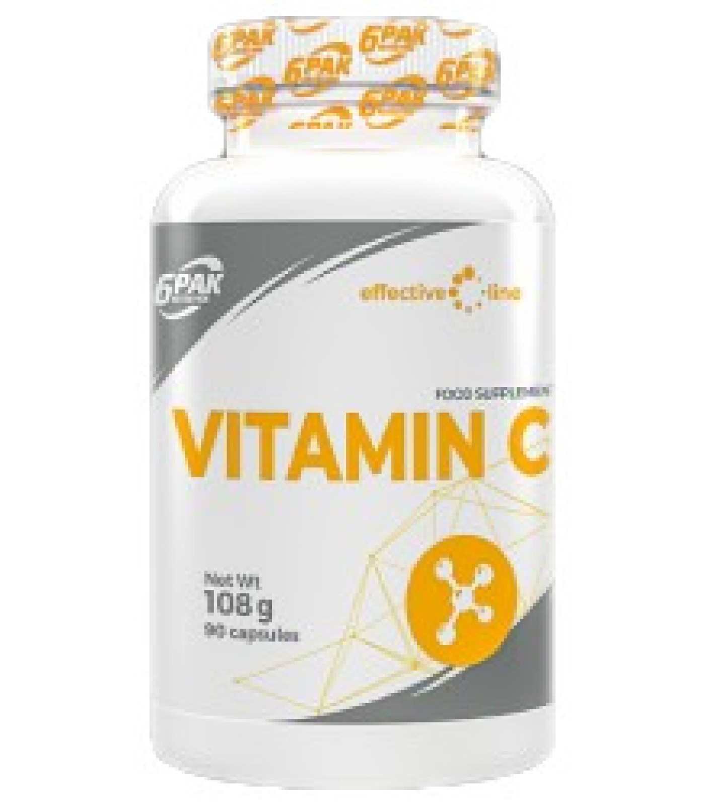 6PAK Nutrition - Vitamin C 1000 mg / 90 капсули, 90 дози