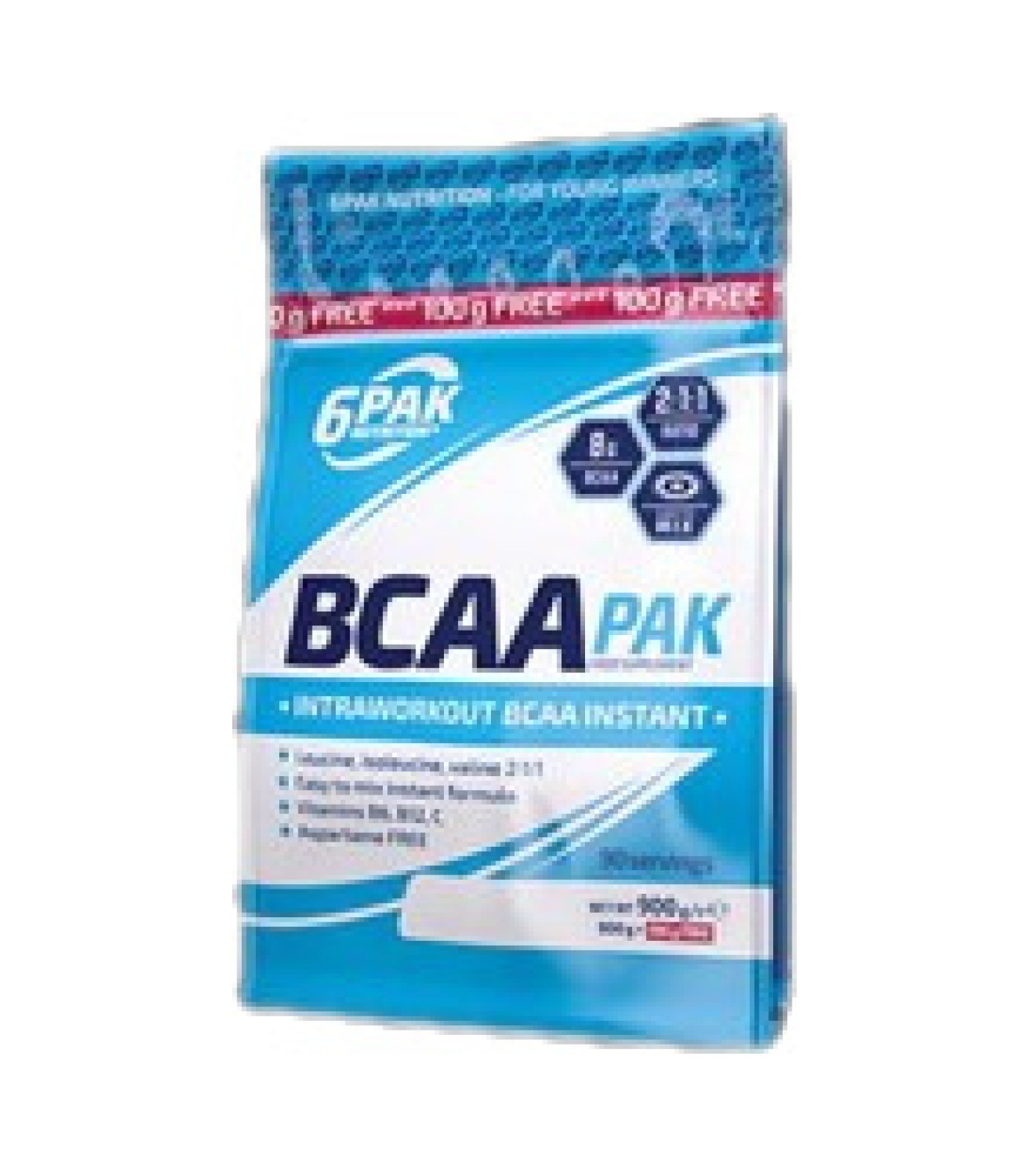 6PAK Nutrition - BCAA PAK 2:1:1 Instant / 900 грама