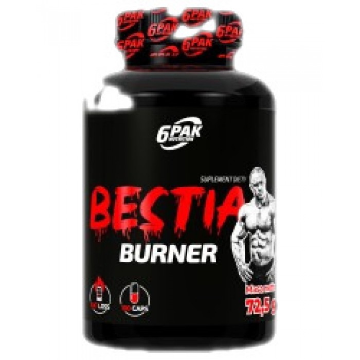 6PAK Nutrition - BESTIA Burner / 100 капсули, 50 дози