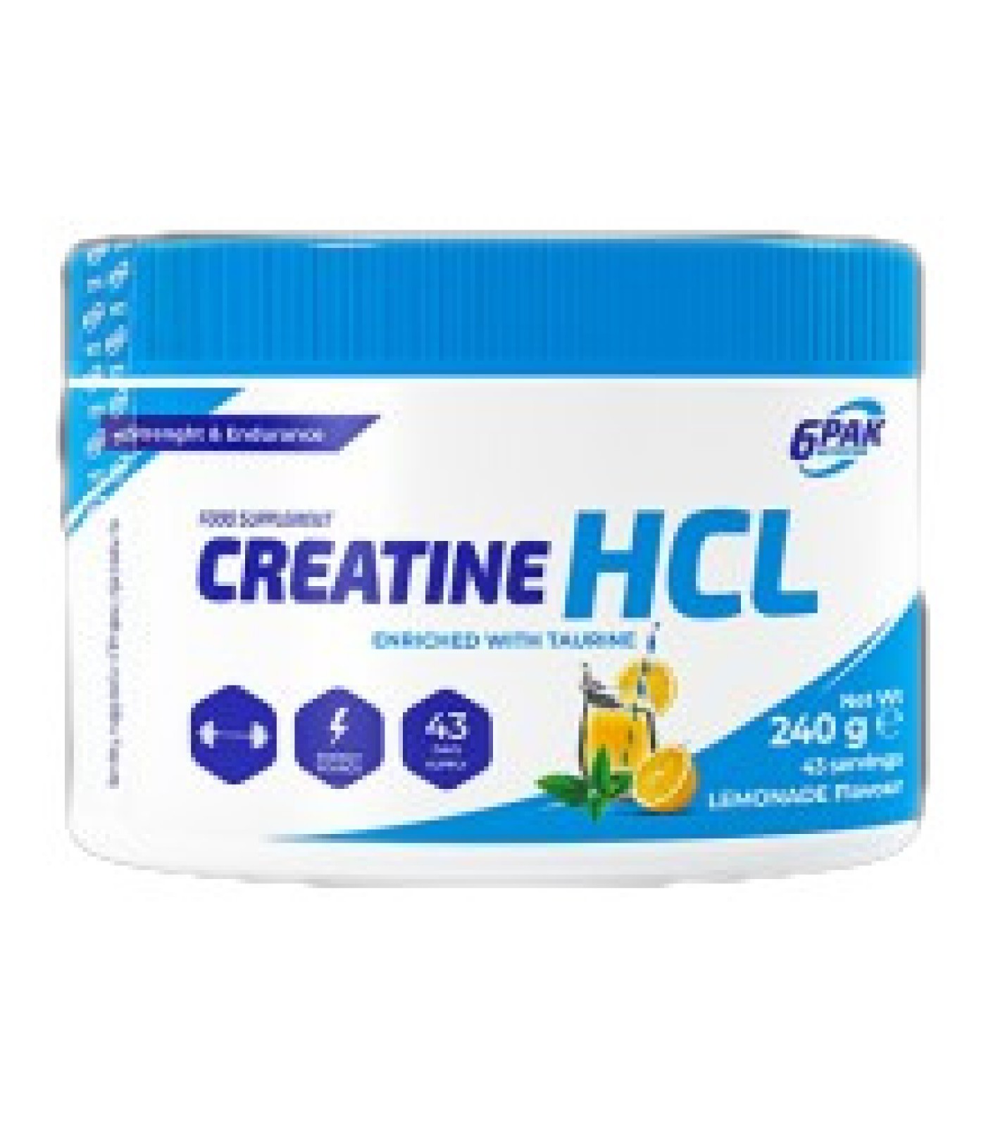 6PAK Nutrition - Creatine HCL Powder / 240 грама, 43 дози