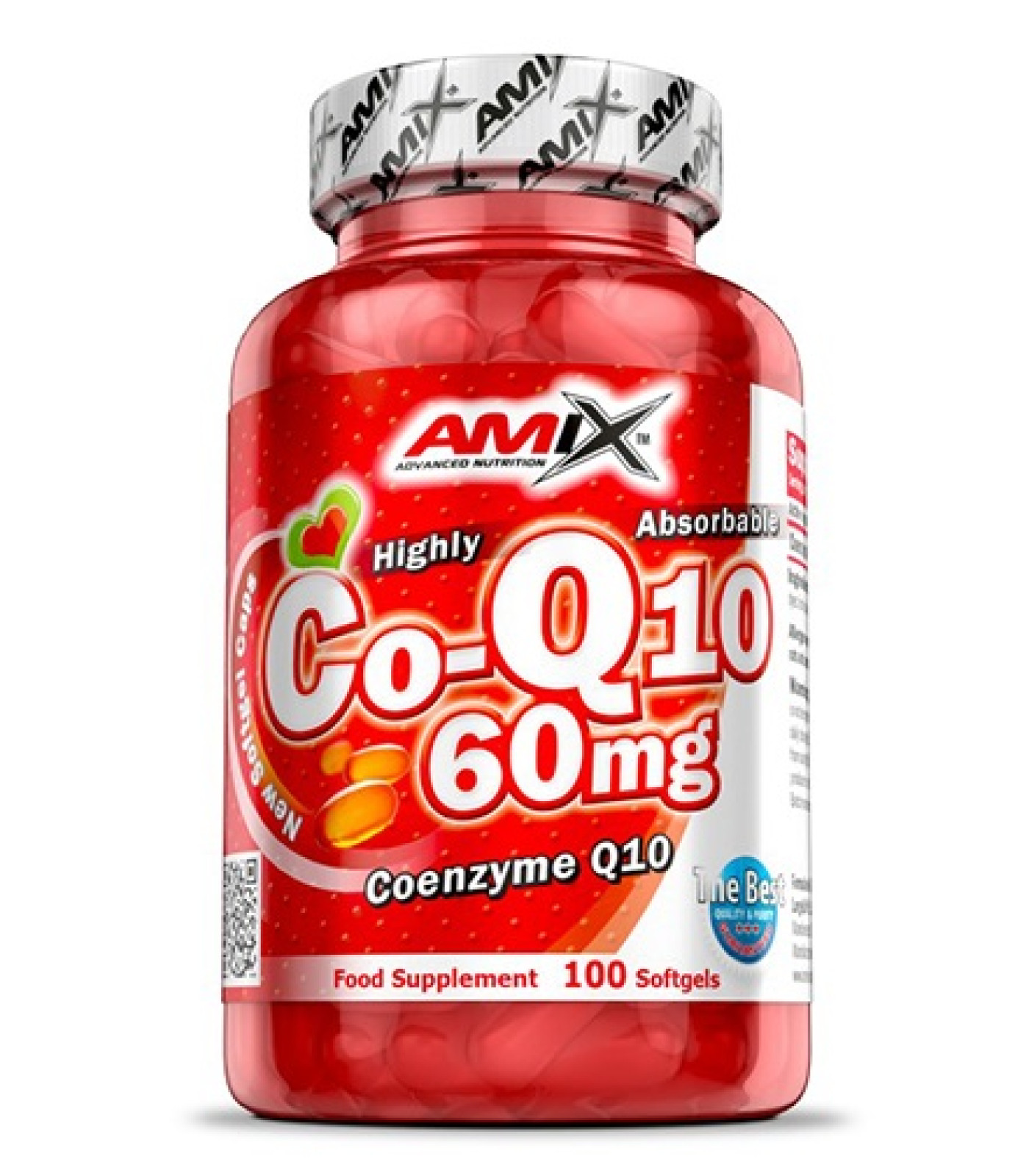 AMIX Coenzyme Q10 60 mg. / 100 Softgels.