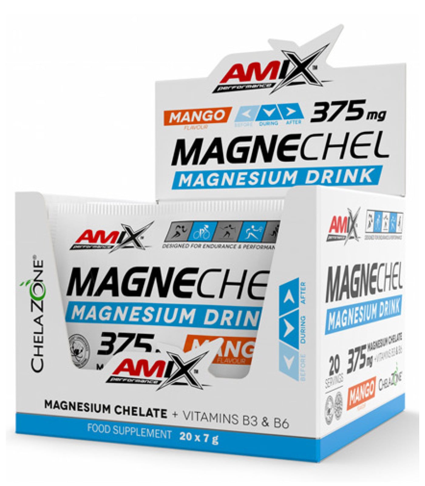 AMIX MagneChel / Magnesium Bisglycinate Chelate / 20 x 7 g.