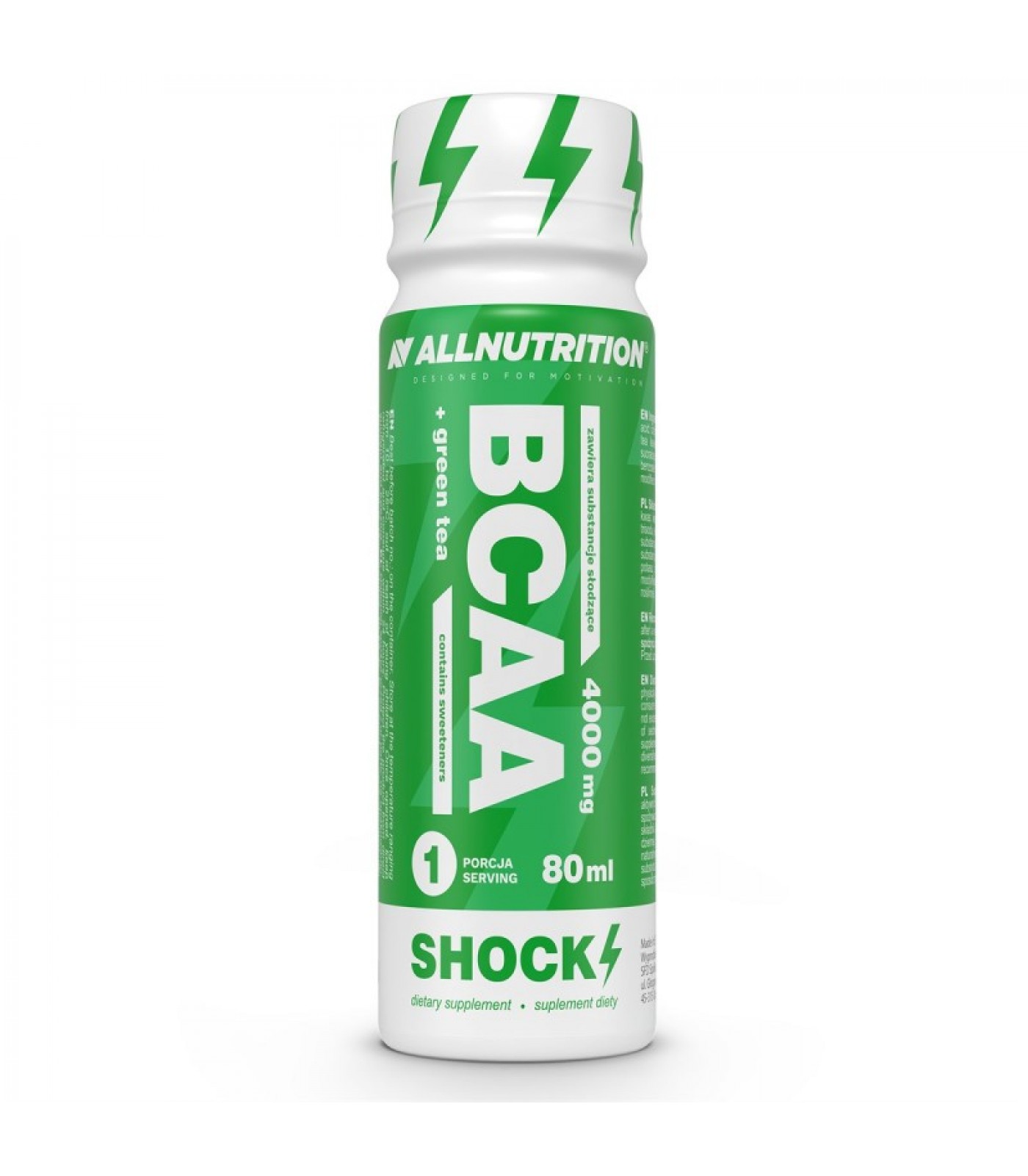 Allnutrition BCAA + Green Tea Shock 12 x 80ml