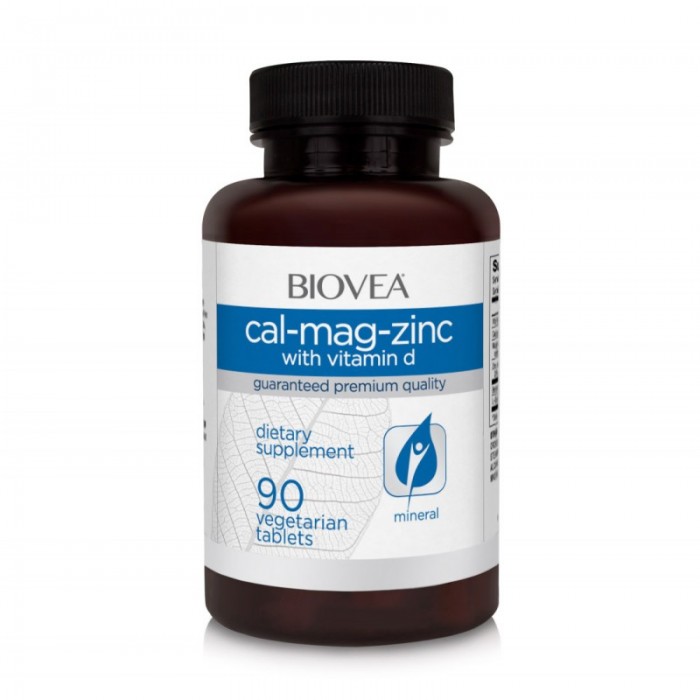 Biovea Cal-Mag-Zinc + Vitamin D - Калций + Магнезий + Цинк + Витамин D 90 tabs