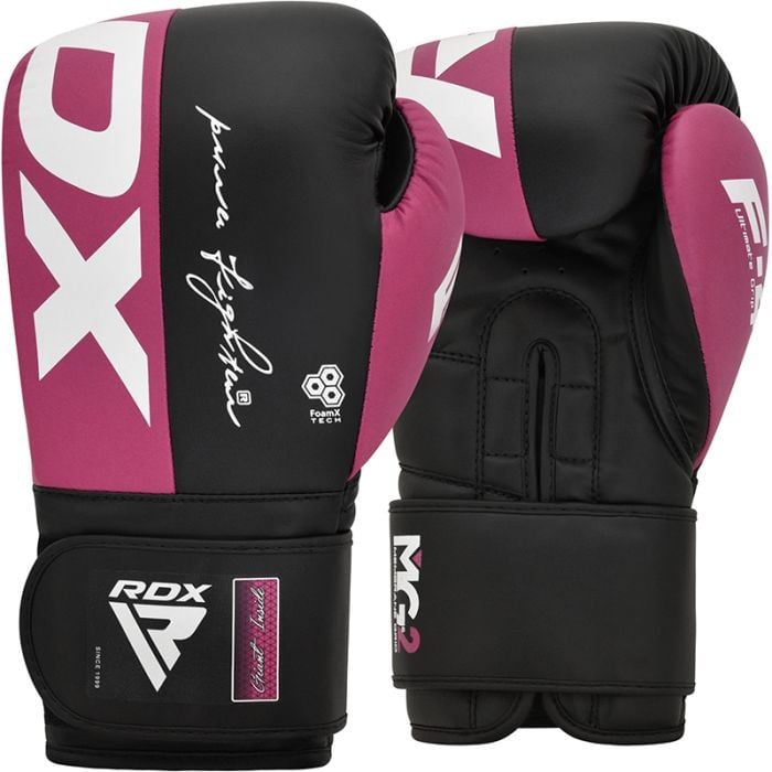 Боксови ръкавици - RDX BOXING GLOVES REX F4- PINK/BLACK - BGR-F4P