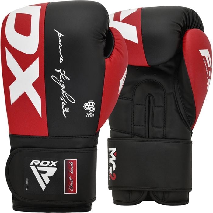 Боксови ръкавици - RDX BOXING GLOVES REX F4- RED/BLACK - BGR-F4R