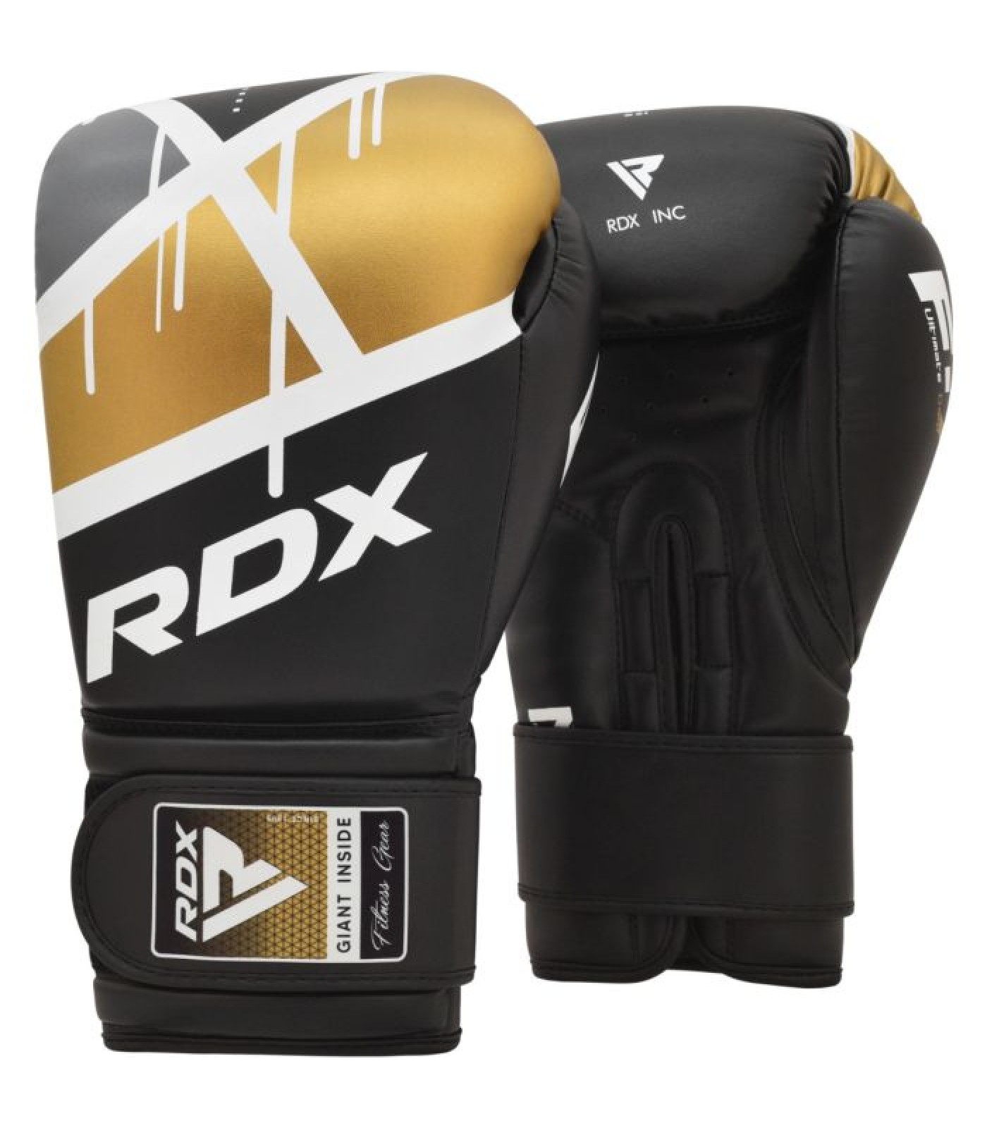 Боксови ръкавици - RDX BOXING GLOVES BGR-F7 - BLACK/GOLD - BGR-F7BGL