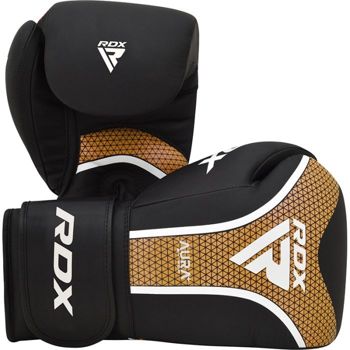 Боксови ръкавици - RDX Aura Plus T-17 Gloves - Black/Gold - BGR-T17+BG​