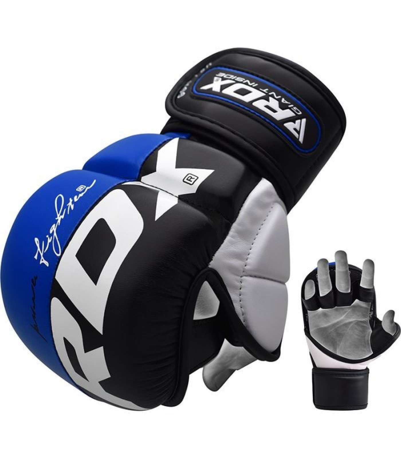 MMA ръкавици - RDX T6 MMA Sparring Gloves 7oz - Blue - GGR-T6+B