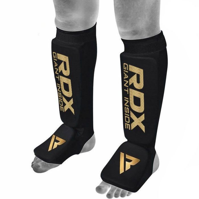 Протектори за крака - RDX SI Shin Instep Guards Cotton - Black - HYP-SIB