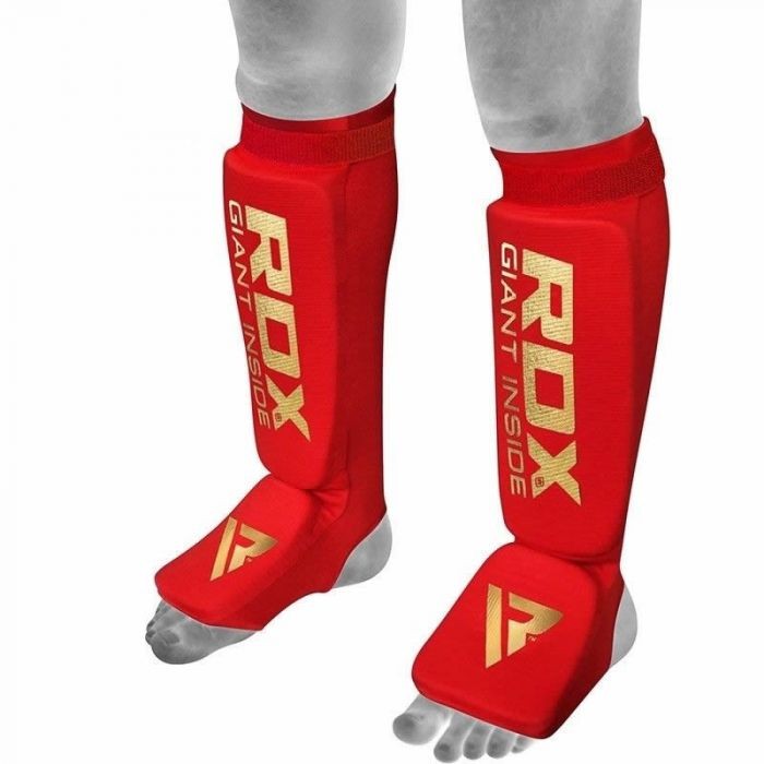 Протектори за крака - RDX SI Shin Instep Guards Cotton - Red - HYP-SIR​