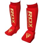 Протектори за крака - RDX SI Shin Instep Guards Cotton - Red - HYP-SIR