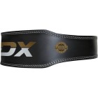 Колан за тежести - RDX 4 Inch Leather Weightlifting Belt - Black/Gold - WBS-4BG