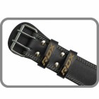 Колан за тежести - RDX 4 Inch Leather Weightlifting Belt - Black/Gold - WBS-4BG