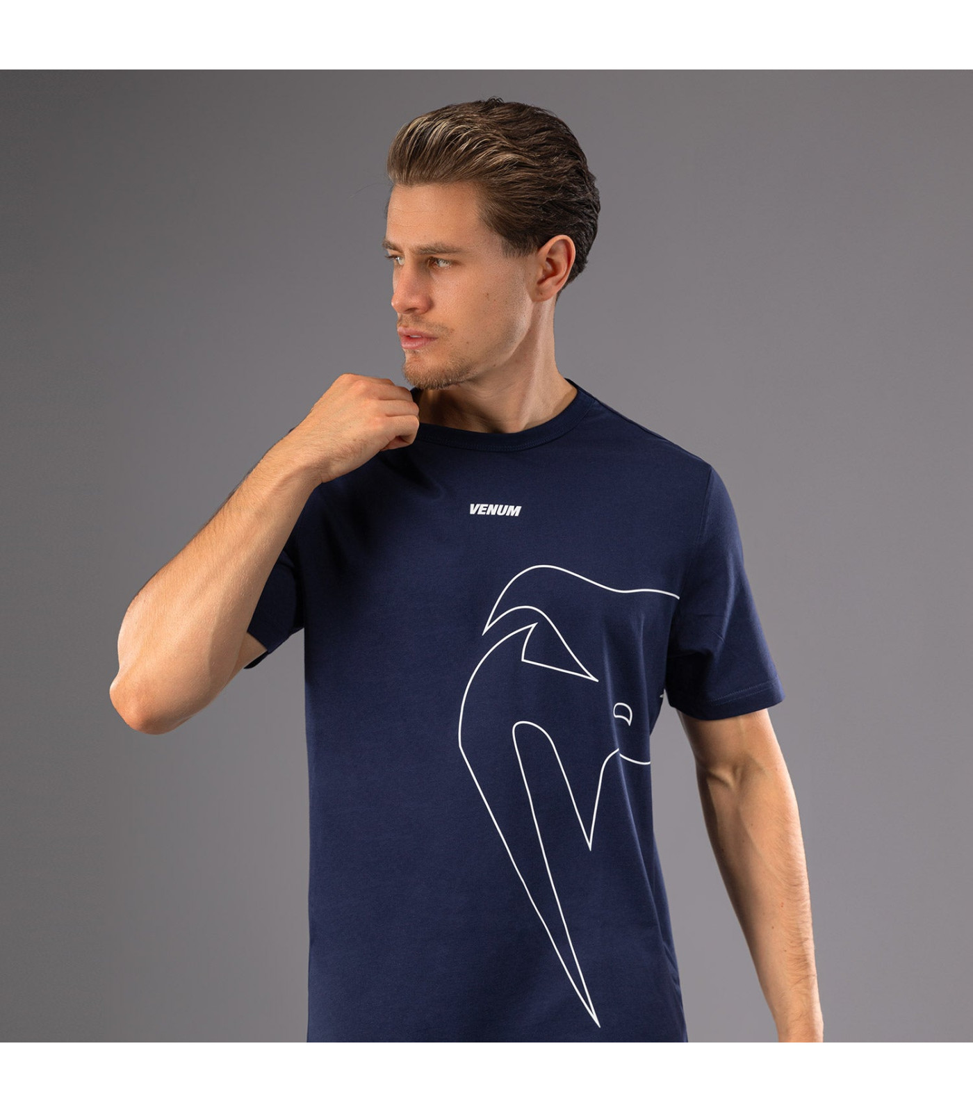 Тениска - Venum Giant Connect T-Shirt - Navy Blue​