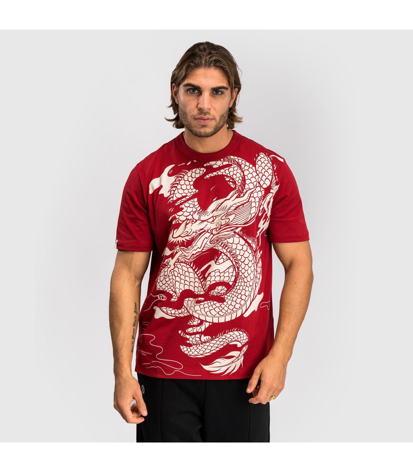 Тениска - Venum Dragon's Flight Men's T-Shirt - Cherry Red/Cream White​