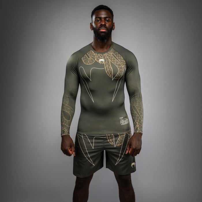Рашгард - Venum Serpenti Long Sleeve Rashguard - Khaki/Bronze/Ivory​